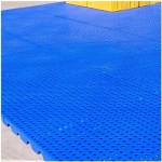 Heavy-duty plastic pallet storage rack, lightweight interlocking drainage floor tiles, suitable for utility rooms (100x60x3 cm) Blue