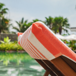 Arkwright California チェーズラウンジカバー - 12個セット - ポケット付きストライプソフトコットンカバナタオル、ビーチ・プール・屋外チェア用 30 x 85インチ