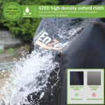 Enzeno Penutup Furniture Taman tahan air kain Oxford 420D penutup sofa luar ruangan berbentuk L Penutup Sofa Sudut Rotan dengan Pita Tahan Air 222x286x87CM R