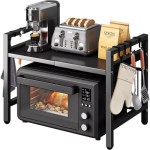 Double-Layer Microwave Top Storage Rack and Utensil Holder