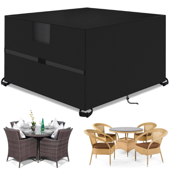 Outdoor Garden Furniture Covers12512574cmWaterproof with Air Vent 420D Heavy Duty Oxford FabricPatio Furniture Cover for outside RectangleRectangular