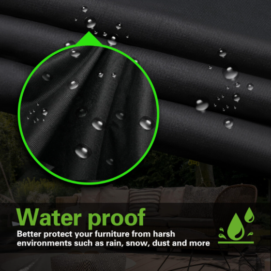 Outdoor Garden Furniture Covers12512574cmWaterproof with Air Vent 420D Heavy Duty Oxford FabricPatio Furniture Cover for outside RectangleRectangular