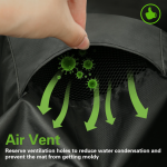 Penutup Furniture Taman Luar Ruangan 125x125x74cm Tahan Air dengan Ventilasi Udara Kain Oxford 420D Tugas Berat Penutup Furniture Patio untuk Luar Ruangan Persegi Panjang