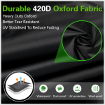 Penutup Furniture Taman Luar Ruangan 125x125x74cm Tahan Air dengan Ventilasi Udara Kain Oxford 420D Tugas Berat Penutup Furniture Patio untuk Luar Ruangan Persegi Panjang
