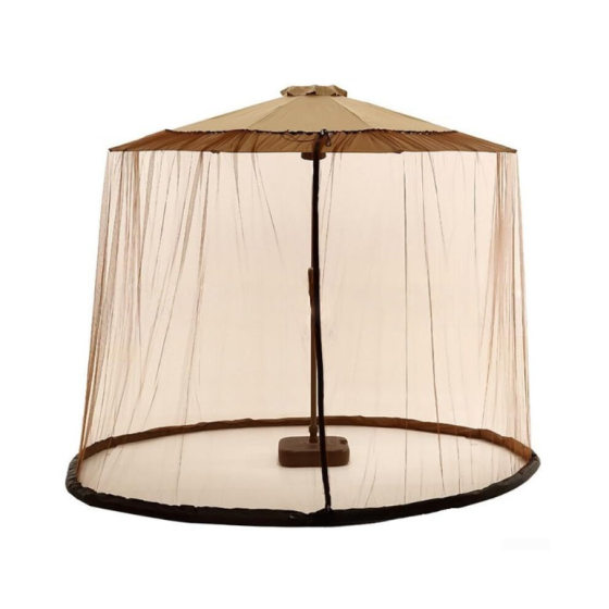 Sunshade cover for garden, mesh fabric, outdoor umbrella, brown (300x230cm)