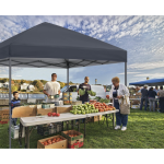 ABCCANOPY Kanopi Pop Up - Kanopi Tenda Portabel Patio Luar Ruangan Tahan Lama untuk Halaman Belakang dan Dek dengan 4 Kantong Pasir (Abu-abu Muda 5x5)