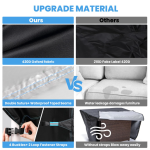 Duerer パティオ家具カバー 防水 420D 屋外家具カバー 84L x 44W x 28H パティオ家具セット用 ソファ・テーブル・チェアセットカバー UV対策