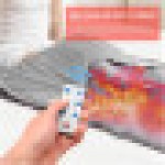 Heim Sauna Spa Selimut Sauna Pemanas untuk Pengurangan Berat Badan, Selimut Sauna 2-Zona Digital untuk Wanita, Perak, Ukuran 1 UK