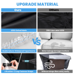 Duerer Penutup Furniture Patio Tahan Air 420D Penutup Furniture Luar Ruangan 136L x 74W x 28H untuk Set Furniture Patio Sofa Meja dan Kursi Penutup Anti-UV
