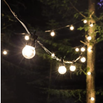 Festive Lights ConnectPro Outdoor Festoons - Rubber Cable - Connectable - Warm White LEDs - 35m - Clear Bulbs - with Plug