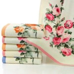 Peony Printed Towels, Hotel Towel Set, Soft Face Towels, Towels