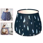 Set Bak Mandi Lipat Dewasa 68x67 cm, Bak SPA Plastik PVC Tebal untuk Rumah, Bak Mandi Sederhana Inflatable untuk Berkemah di Luar Ruangan