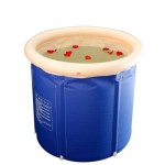 Bak Mandi Inflatable Portabel Tebal, Bak Mandi Air Panas Inflatable untuk Ruang Kecil, Cocok untuk Kamar Mandi, Ukuran Dewasa, Material Plastik